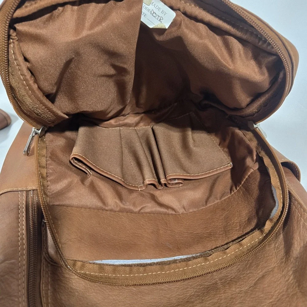 Piel Traditional Leather Backpack in Classic Brown